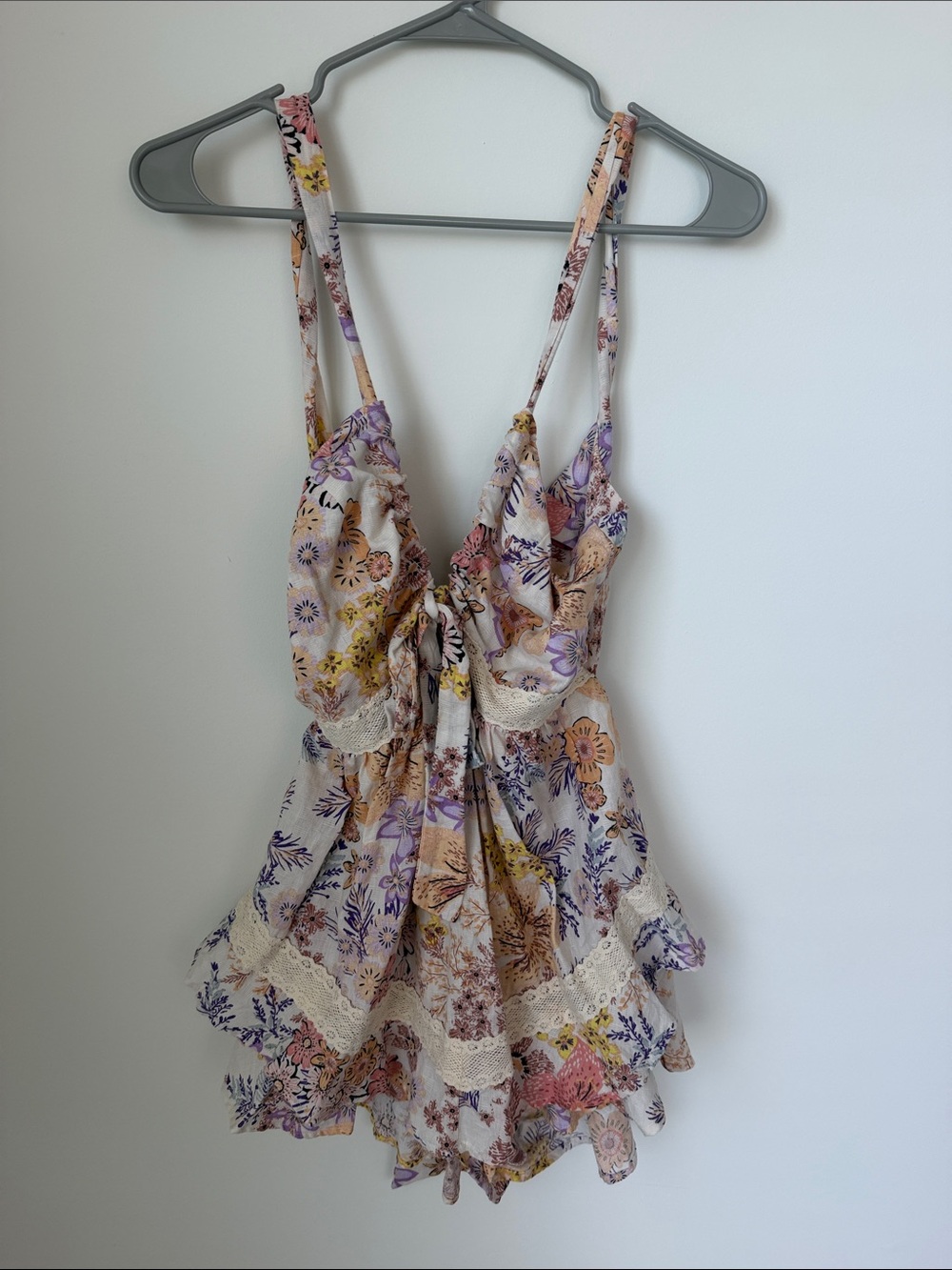 Floral Tie Back Romper